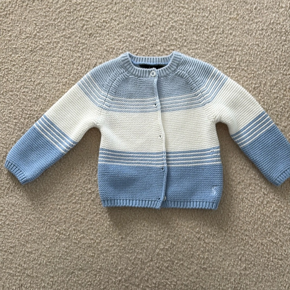 Joules Haywood Infant Striped Cardigan, 6-9 months